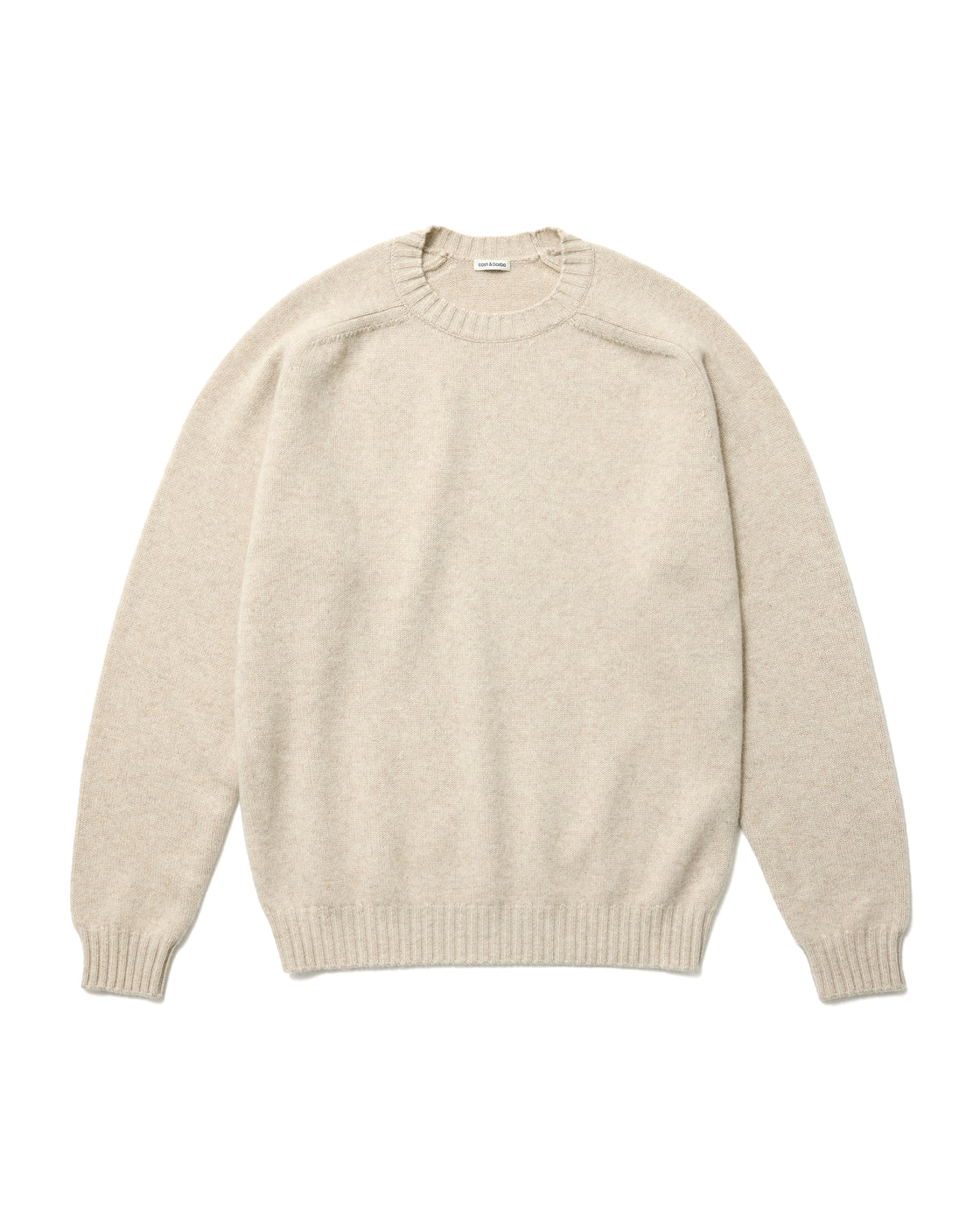 キャッシュベイビー クルーネック ニット, Natural – cash & barba