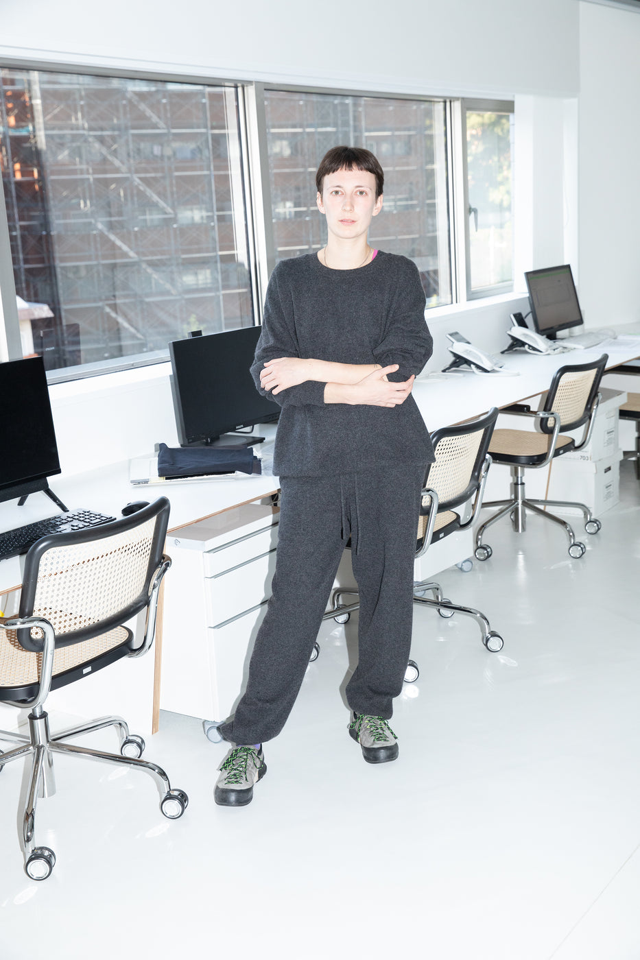 モンゴリアンカシミヤ セットアップ, Top Gray – cash & barba