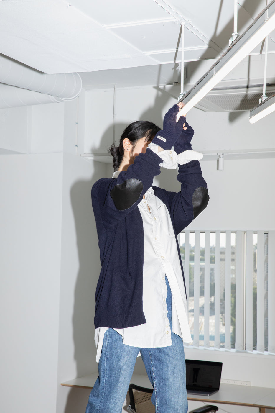 モンゴリアンカシミヤ カーディガン, Navy – cash & barba