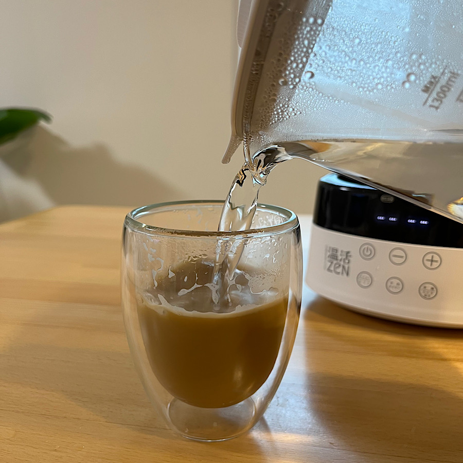 白湯メーカー 電気ケトル 白湯ケトル 温活zen 温活 腸活 さゆ 白湯