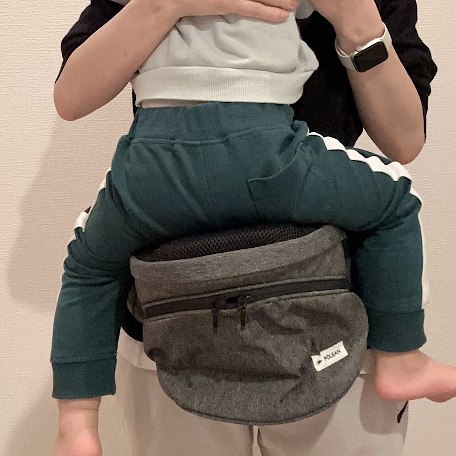 ポルバン アドバンス ヒップシート メランジグレー 抱っこひも