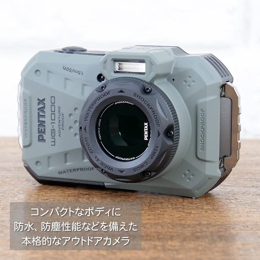 ペンタックス 【新品】ペンタックス PENTAX WG-1000 グレー : カメラの