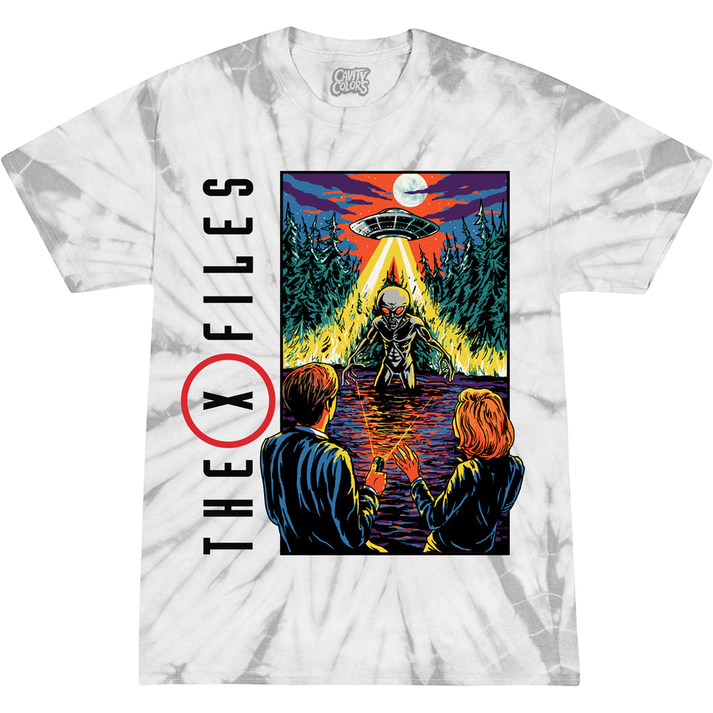 X-FILES: '90s TV - T-SHIRT (GREY ALIEN TIE DYE) – CavityColors