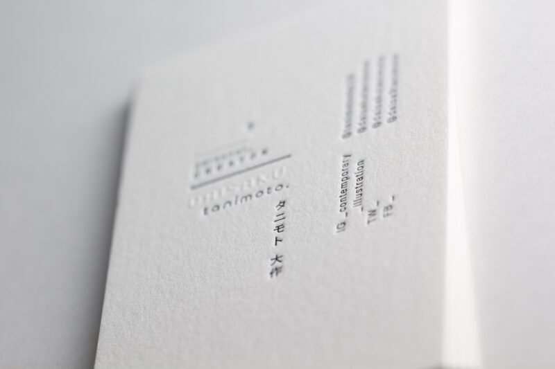 エンボス（浮き出し）可能のある活版印刷名刺 | 活版印刷｜CAPPAN