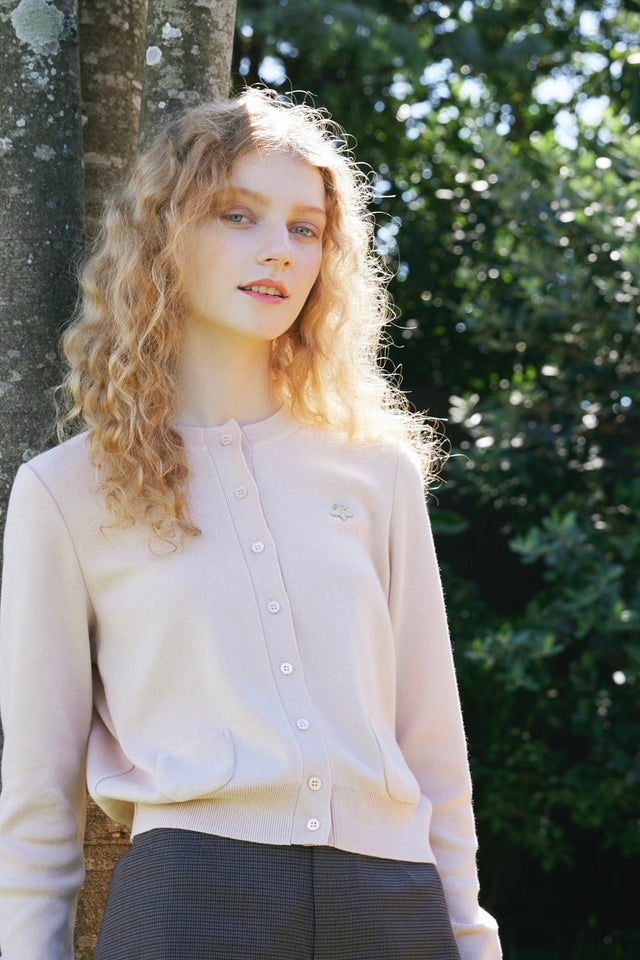 Caprino - カプリーノ | クルーネックカーディガン〔ブラック