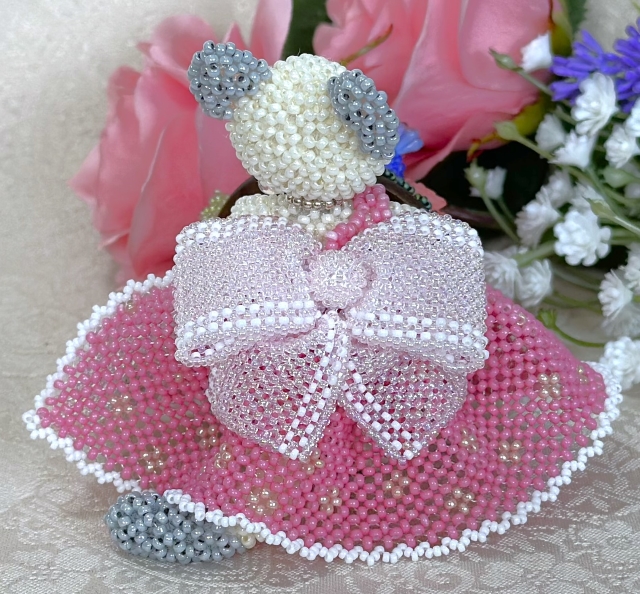 あみぐるみの猫Christineちゃん*Rose Garden | LeaLea beads