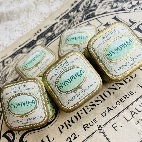 フランスアンティーク パウダーボックス NYMPHEA [h008] | フランス