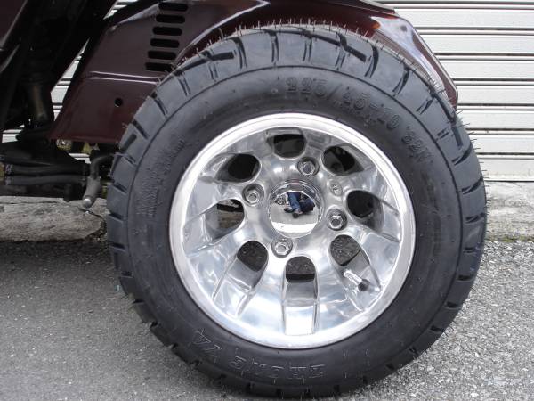 ホンダジャイロに10インチ迫力中反りアルミホイールバギータイヤ品番