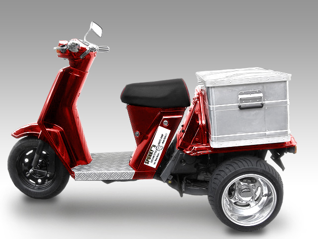 ジャイロ用クロスアルミホイール扁平タイヤ＆スペーサー40mmセット