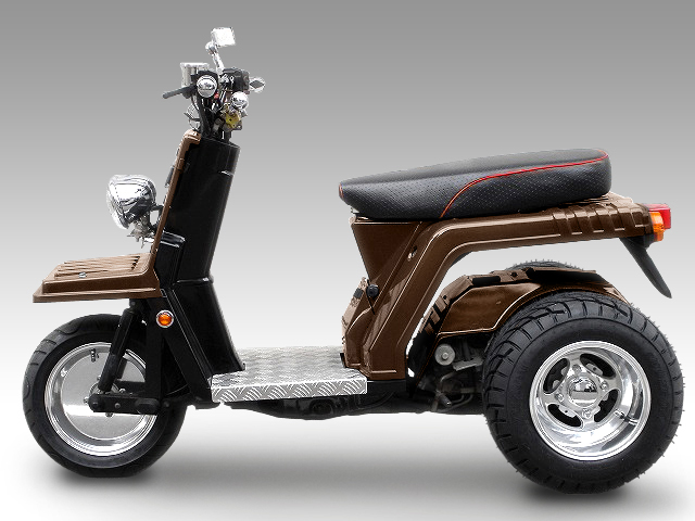 ホンダジャイロに10インチクロスアルミホイールバギータイヤ品番084