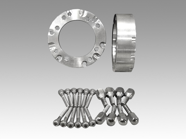 ジャイロ用ブラックアルミホイール引っ張りタイヤ＆スペーサー40mm