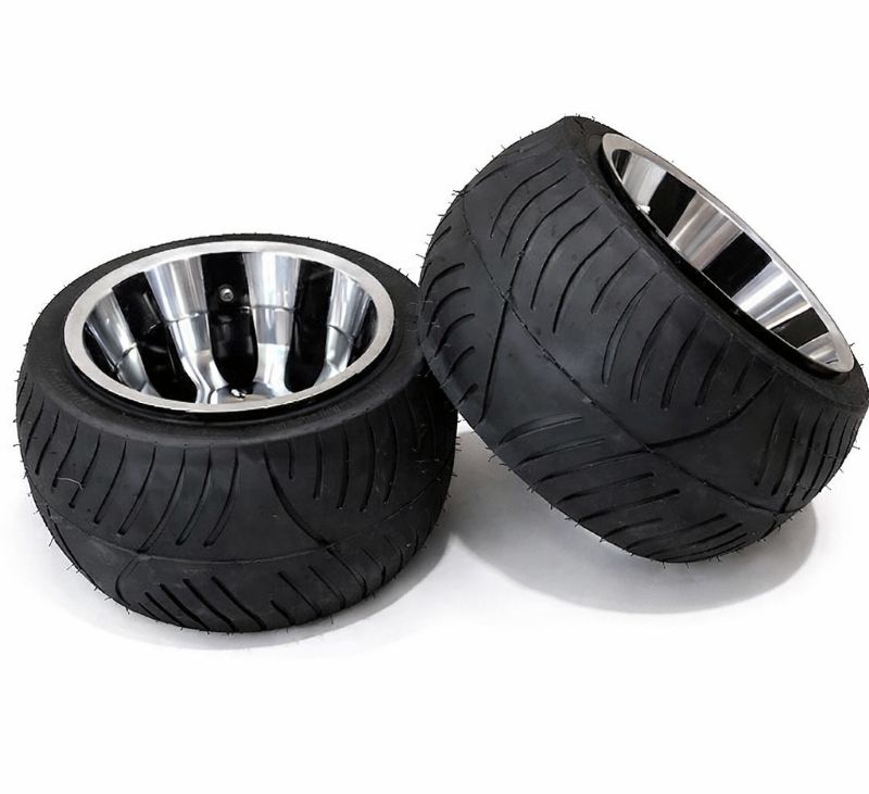 4stジャイロ用ツートンアルミホイール扁平タイヤ＆スペーサーセット