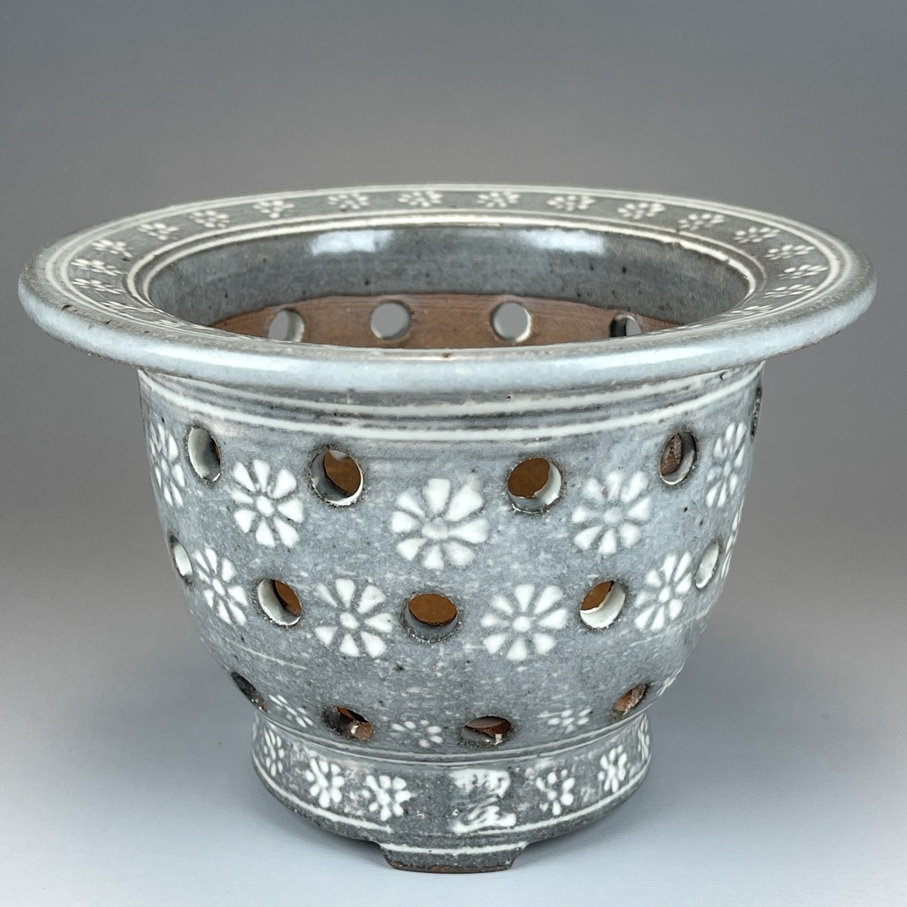 ♥南京 古染付 鉢 木箱付き 修理 キズあり 骨董 古玩 ♥南京