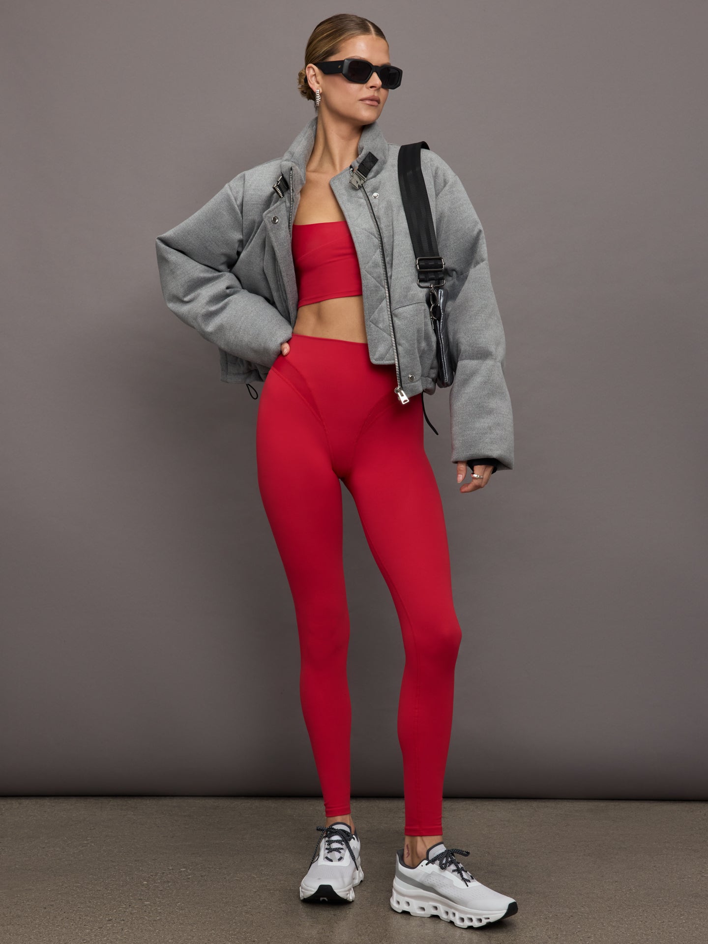 Spliced Colorblock Shine Legging in Melt - Crimson Red – Carbon38