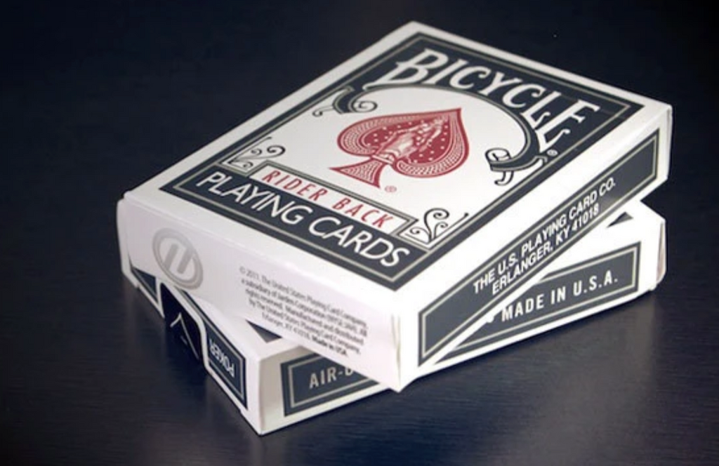 Bicycle Rider Back Titanium Steel Blue OR Crimson Red Playing