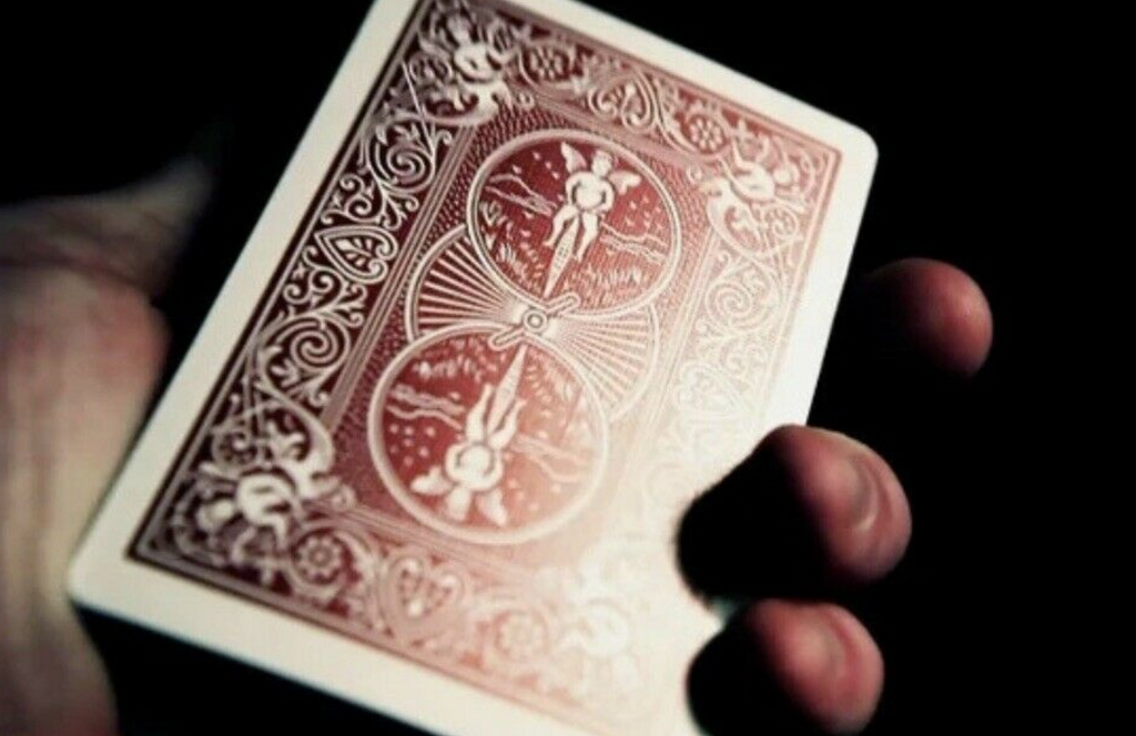 Bicycle Rider Back Titanium Steel Blue OR Crimson Red Playing