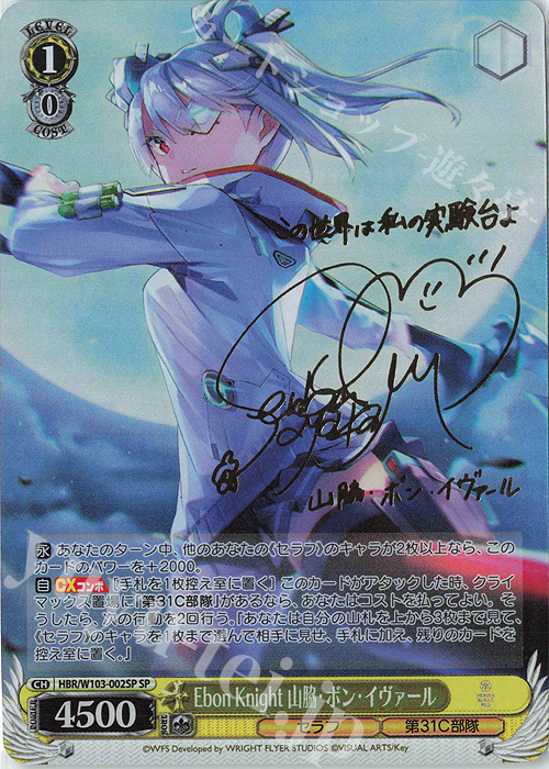 SP Ebon Knight 山脇・ボン・イヴァール(サイン入り) 販売 | ヘブン