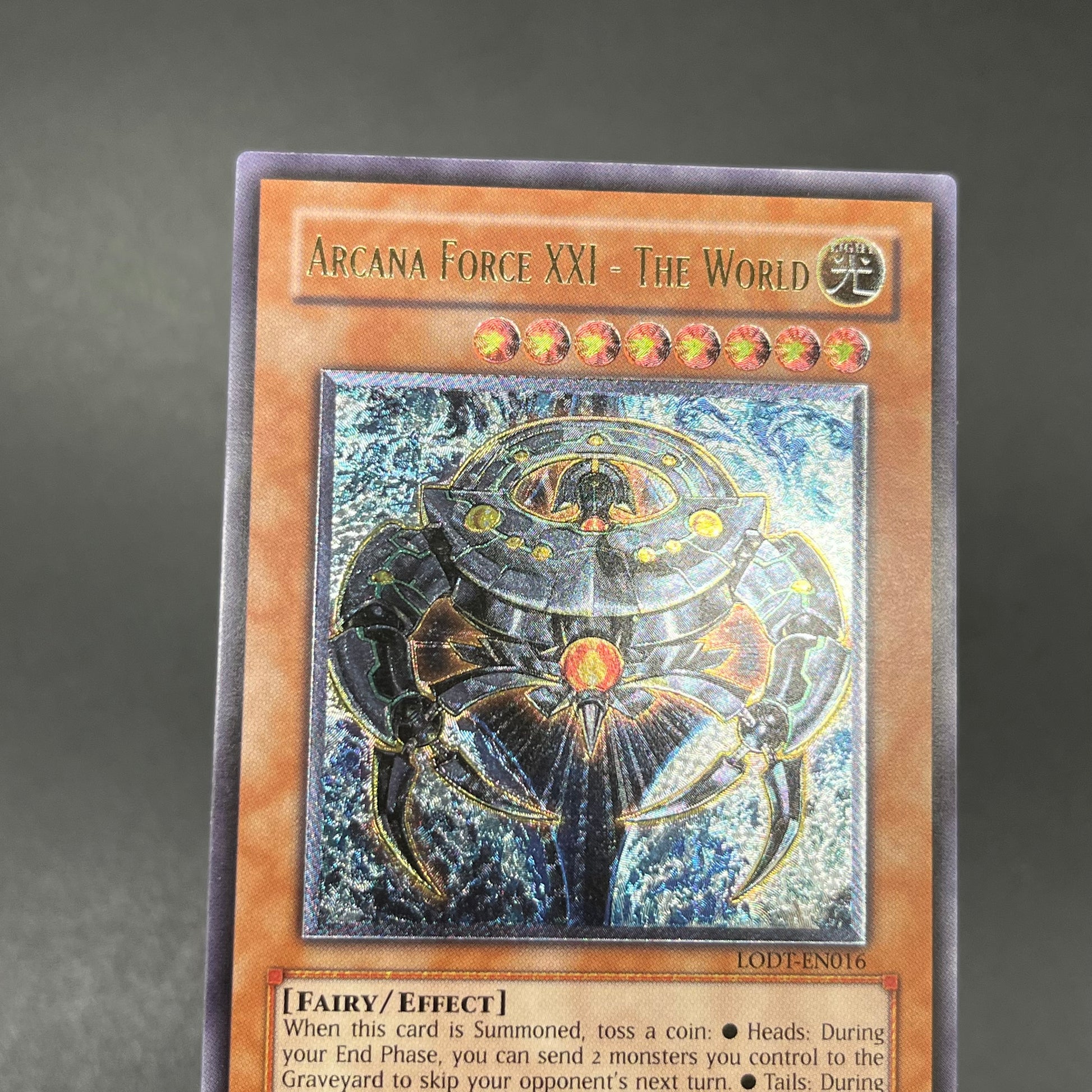 遊戯王 アルカナフォースXXI−THE WORLD/レリーフ/ドイツ語