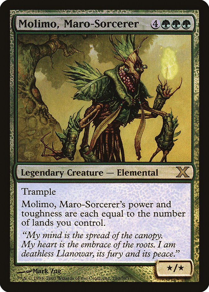 Molimo, Maro-Sorcerer · Tenth Edition (10E) #280☆ · Scryfall