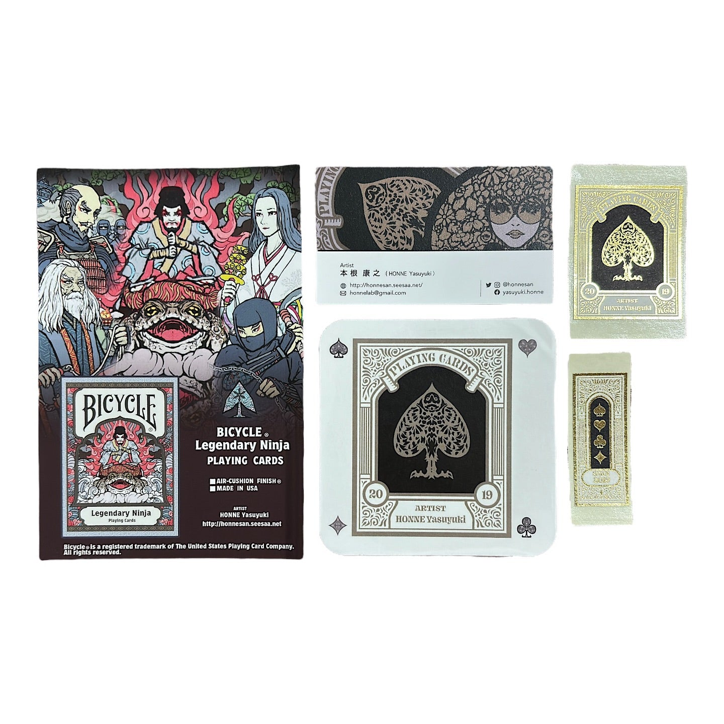 Bicycle Japan Legendary Ninja Playing Cards by Yasuyuki Honne