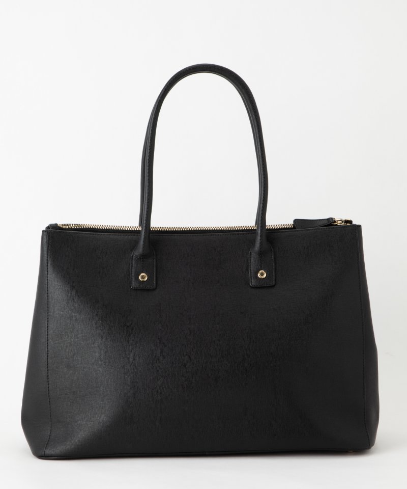 FURLA フルラ サフィアーノレザーBIGショルダーバッグ ブラック系