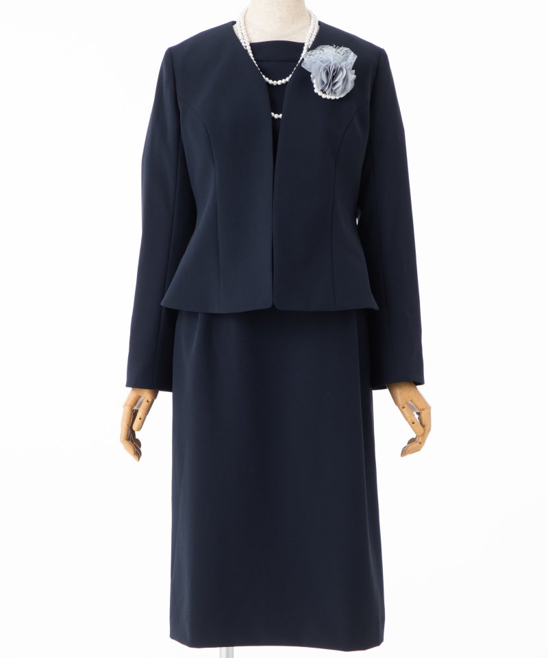 CELFORD 【プレミアムスーツ2点SET】セルフォード ノーカラーペプラム