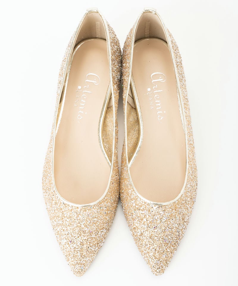 DIANA ダイアナ グリッターチュールフラットシューズ その他 x