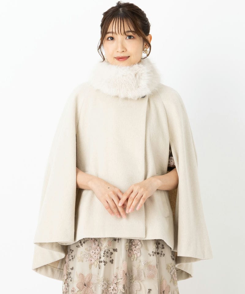 SNIDEL スナイデル ショートケープコート その他 x ホワイト系 | 結婚
