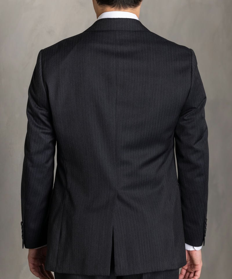 Select Shop [2578RS]ウールブレンドストライプスリーピーススーツ