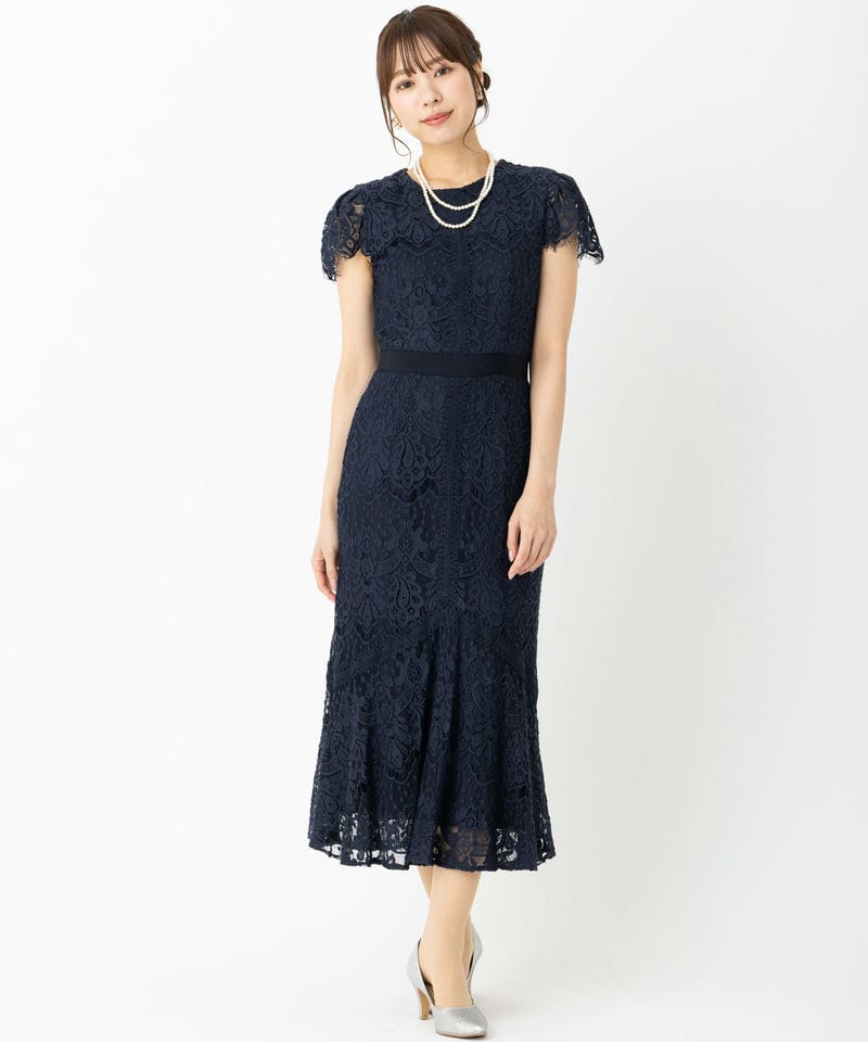 LAGUNAMOON ラグナムーン LADYレースマーメイドドレス ネイビー系