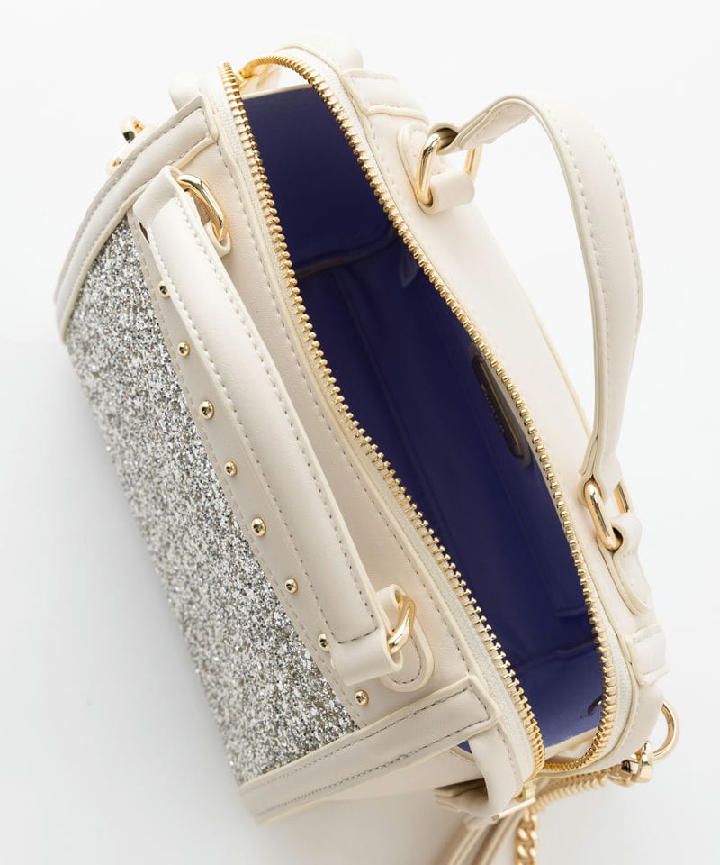 DIANA ダイアナ グリッターミニボストンバッグ ベージュ系 | 結婚式