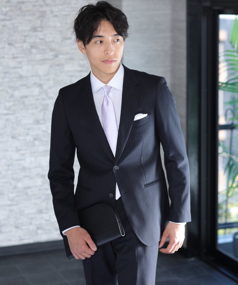 Paul Smith ポールスミス ヘリンボーンストライプ2Bスーツ ネイビー系