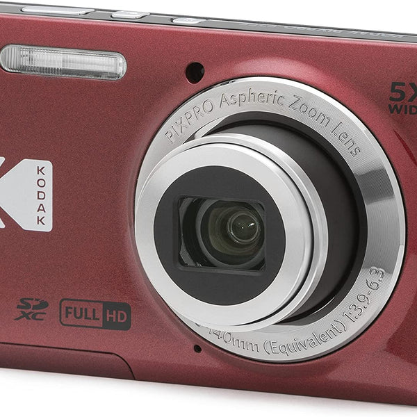 Kodak PIXPRO FZ55 16MP 5x Zoom Compact Camera - Red