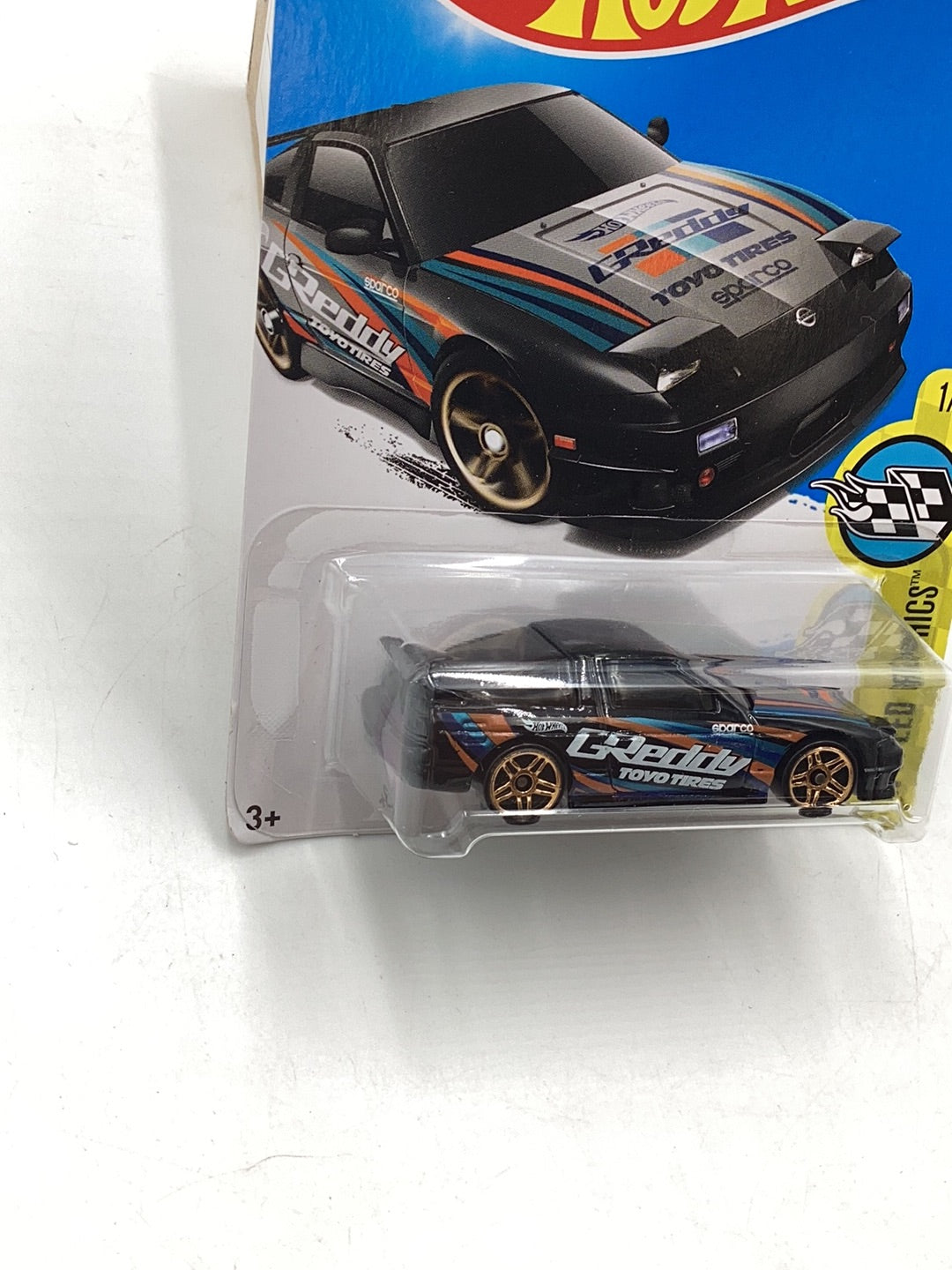 2016 hot wheels #176 Black 96 Nissan 180SX Type X greddy 82D