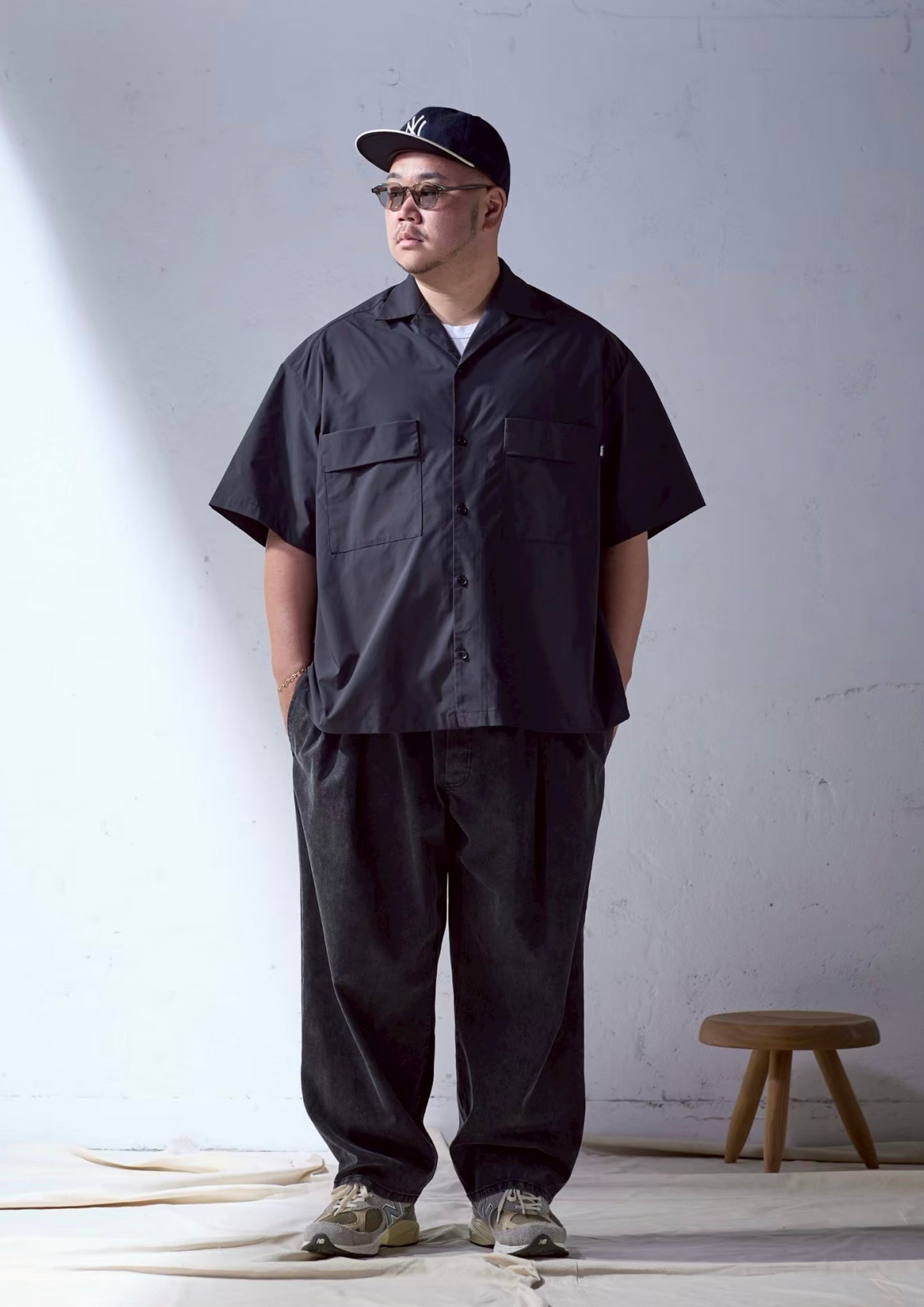 STRETCH RELAX DENIM WASHED BLACK – carorie