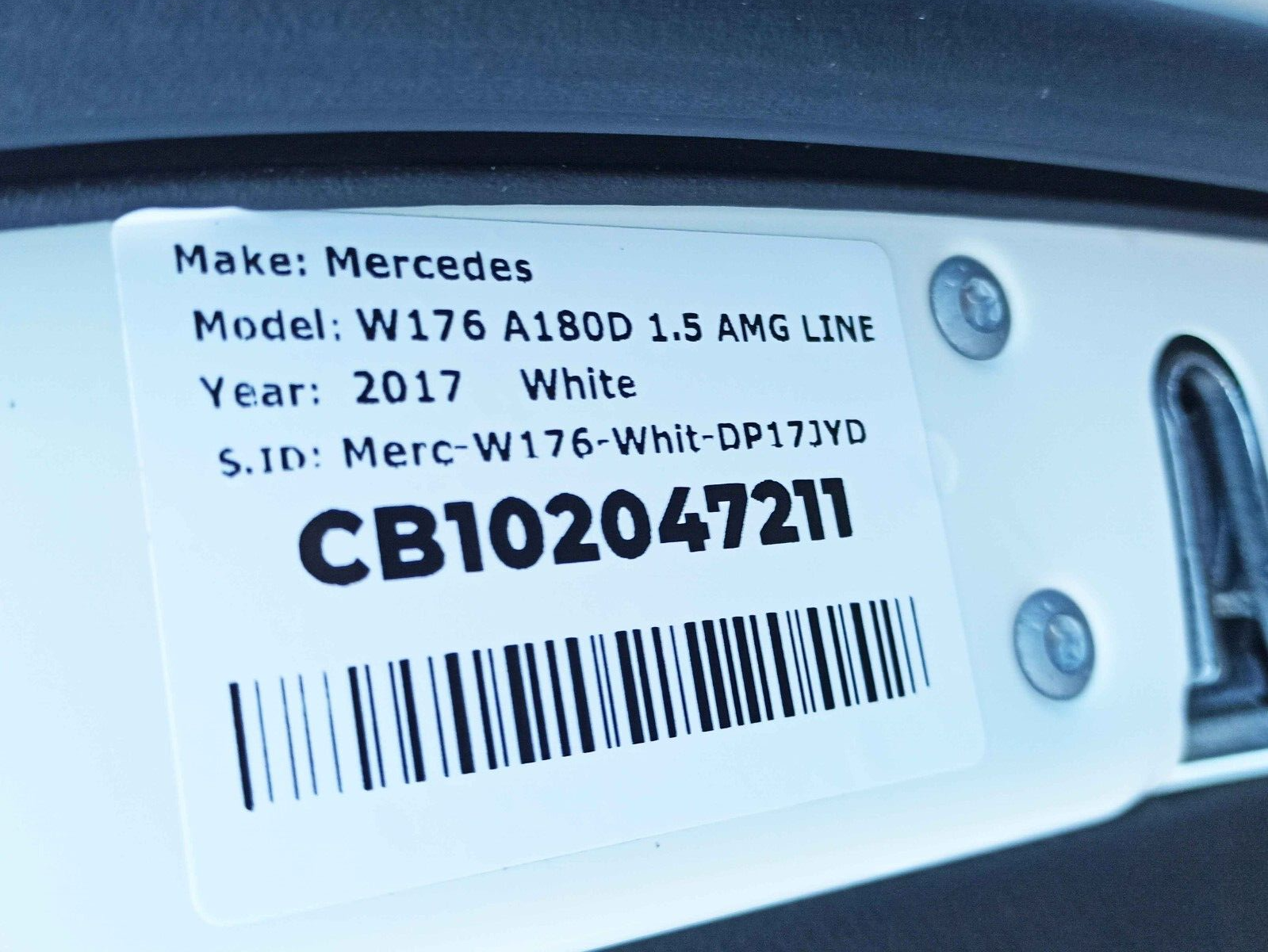 Mercedes A-Class W176 2013 - 2018 Front Right Side Bare Door