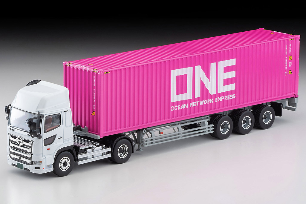 日野プロフィアの海コントレーラにONE仕様が登場！トミーテック1/64