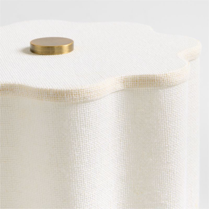 Ola Warm White Linen Mini Table Lamp 13