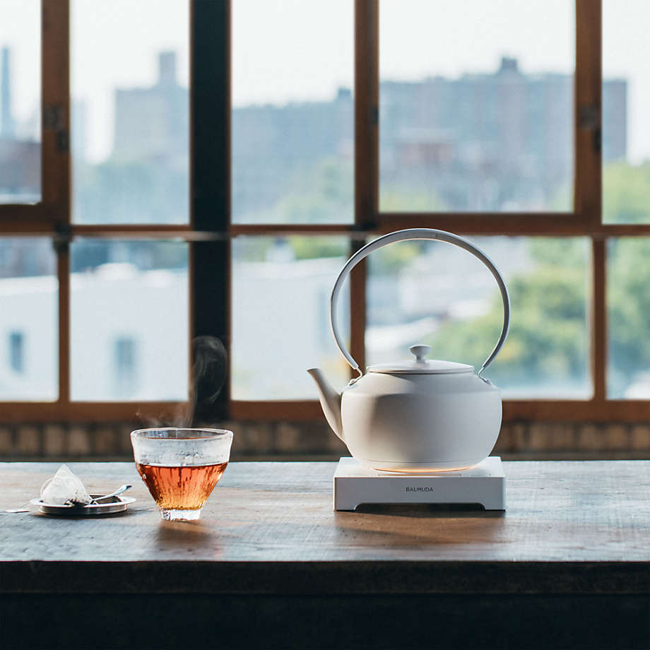 BALMUDA The Moon Kettle White + Reviews | Crate & Barrel