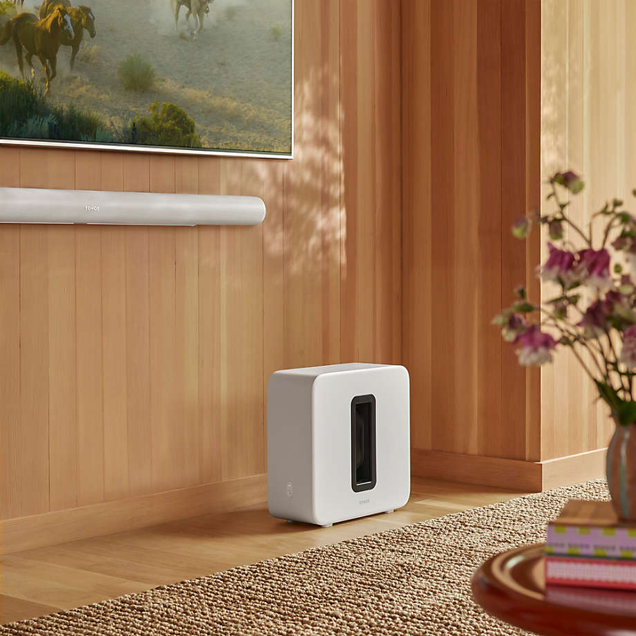 Sonos Sub 4 White Speaker | Crate & Barrel