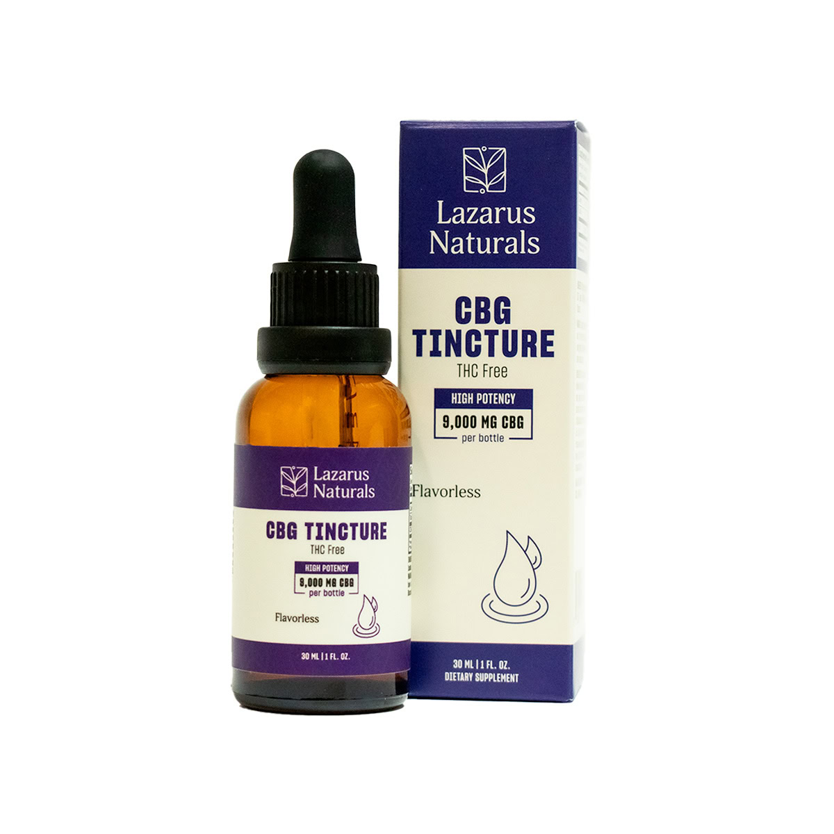 Lazarus Naturals, High Potency CBG Tincture, Flavorless, Isolate