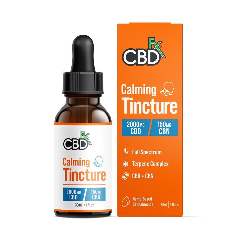 CBDfx, CBD + CBN Oil Calming Tincture, Full Spectrum, 1fl oz