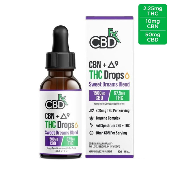 Ultra Full Spectrum CBD Oil Tincture for Sleep + THC + CBN - CBDfx