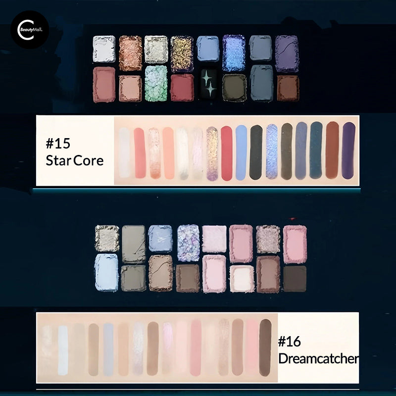 CHEERYEP (QIANYAN) 16-Color Natural Star Eye Shadow Palette - 16