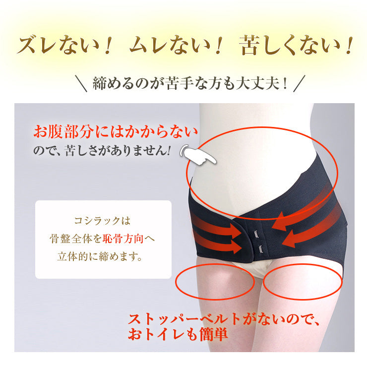 睡眠中に 骨盤ケア 学術データがある骨盤矯正ベルト 腰ラック スリープ