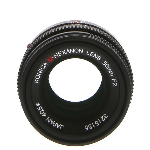 Konica 50mm f/2 M-Hexanon Lens for Hexar RF, Black {40.5}