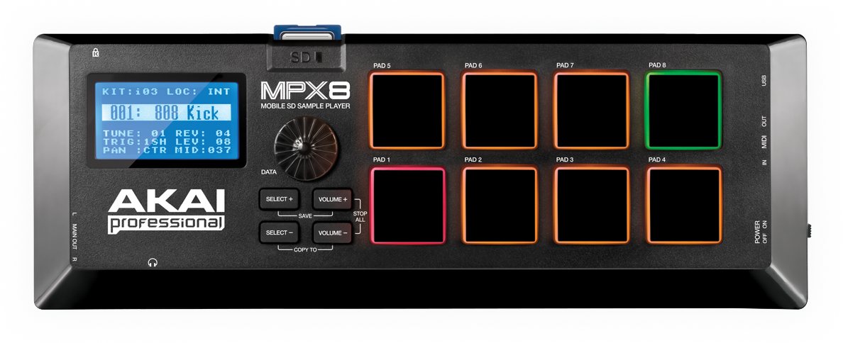 Samples, No Computer: $99 Akai MPX8 Combines Pads, SD Card, MIDI