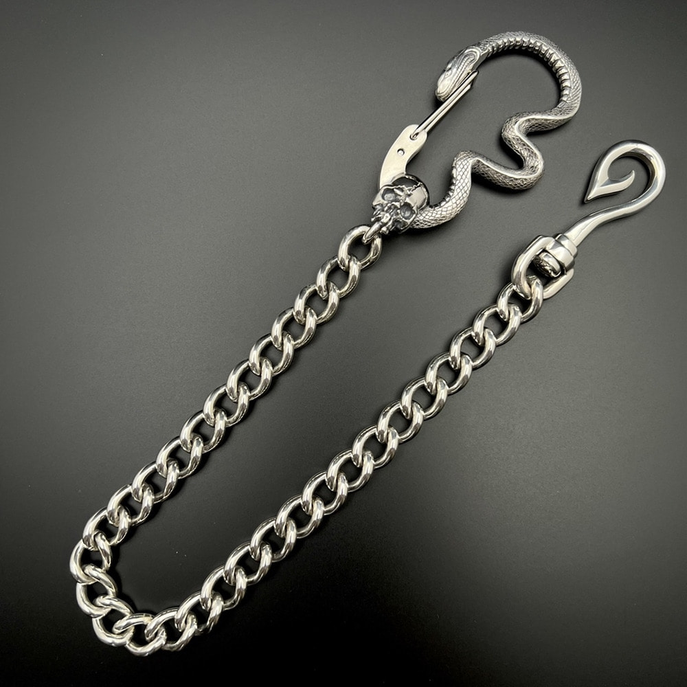 9miles snake レザー シルバー925 チャーム ウォレットハンガー 9miles