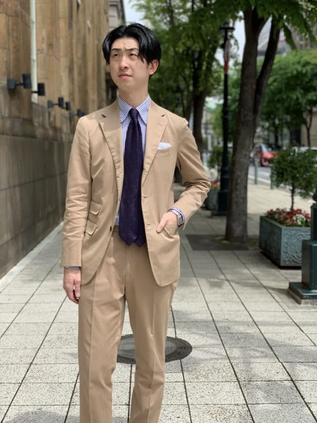 洒落者スナップ】Beige suits.｜BEAMS F（ビームスF）｜BEAMS