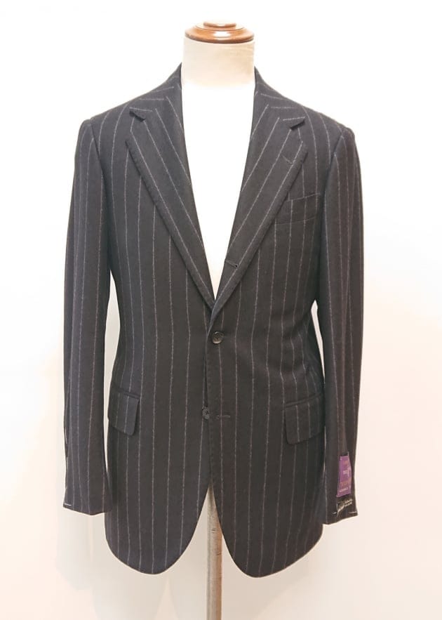 BEAMS F リングヂャケット ハンドラインスーツ編(ブラウンストライプ